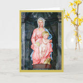 Michelangelo 1504 Madonna von Brügge Weihnachten Karte (Gelbe Blume)