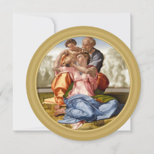 Michelangelo 1507 HEILIGE FAMILIE   Feiertagskarte