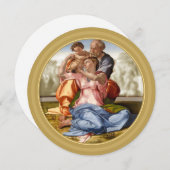 Michelangelo 1507 HOLY FAMILY Feiertagskarte (Vorne/Hinten)