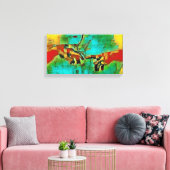 Michelangelo Abstrakte Schöpfung Adams (bunt) Leinwanddruck (Insitu (Wohnzimmer))