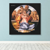 Michelangelo Art & Famous "Learning" Quote Leinwanddruck (Insitu (Holzboden))