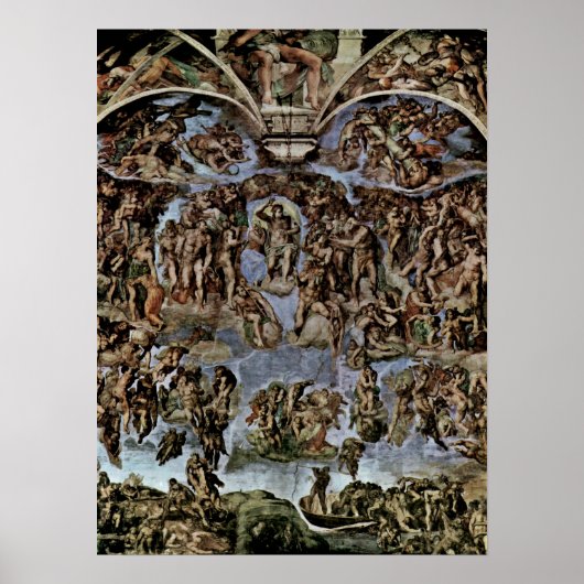 Michelangelo Buonarroti - Das letzte Urteil Poster (Vorne)