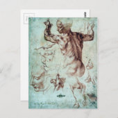 Michelangelo Buonarroti Studien für Libyer Sibyl Postkarte (Vorne/Hinten)