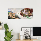 Michelangelo Buonarrotis Die Schöpfung Adams Poster (Heimbüro)