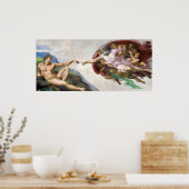 Michelangelo Buonarrotis Die Schöpfung Adams Poster (Küche)