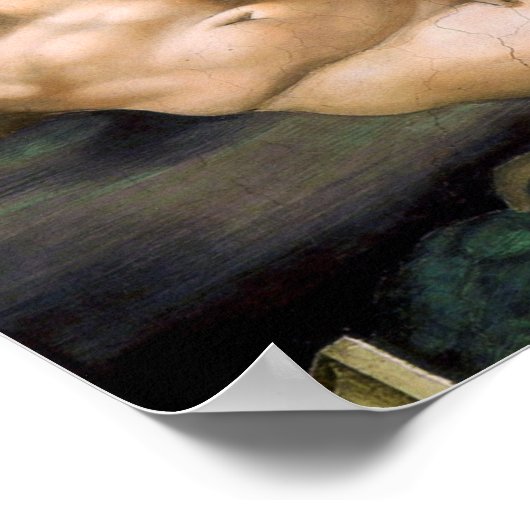 Michelangelo Buonarrotis Die Schöpfung Adams Poster (Ecke)