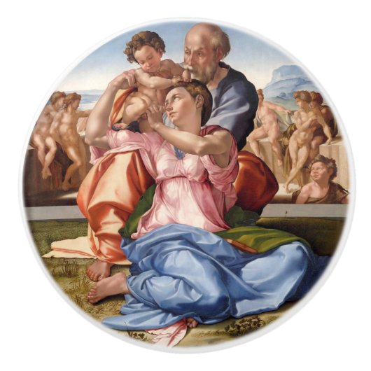 Michelangelo Buonarroti's Doni Tondo Keramikknauf (Vorderseite)
