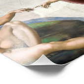 Michelangelo Buonarroti's The Creation of Adam (ci Fotodruck (Ecke)
