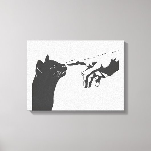 Michelangelo Cat - Farbe für Hintergrund auswählen Leinwanddruck (Vorderseite)