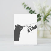 Michelangelo Cat - Farbe für Hintergrund auswählen Postkarte (Stehend Vorderseite)
