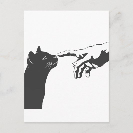 Michelangelo Cat - Farbe für Hintergrund auswählen Postkarte (Vorderseite)