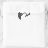 Michelangelo Cat - Farbe für Hintergrund auswählen Runder Aufkleber (Tasche)