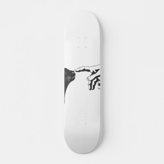 Michelangelo Cat - Farbe für Hintergrund auswählen Skateboard (Vorne)