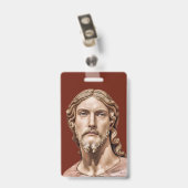 Michelangelo Christus der Erlöser Abzeichen Ausweis (Rückseite mit Clip)