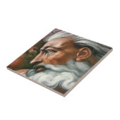 Michelangelo Creation Adam God Art Fliese (Seite)