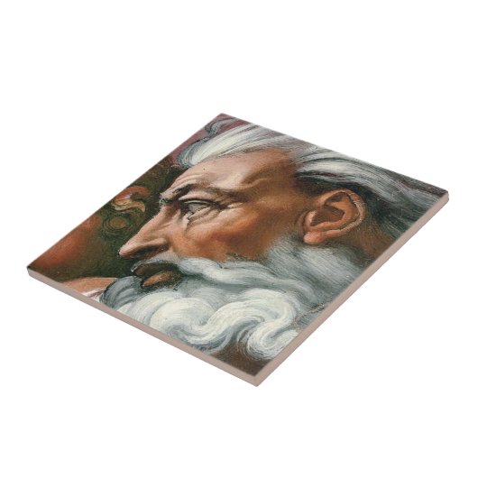 Michelangelo Creation Adam God Art Fliese (Seite)
