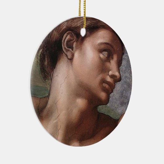 Michelangelo Creation Adam God Art Keramik Ornament (Rechts)