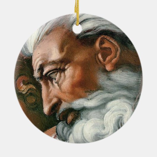 Michelangelo Creation Adam God Art Keramikornament (Hinten)