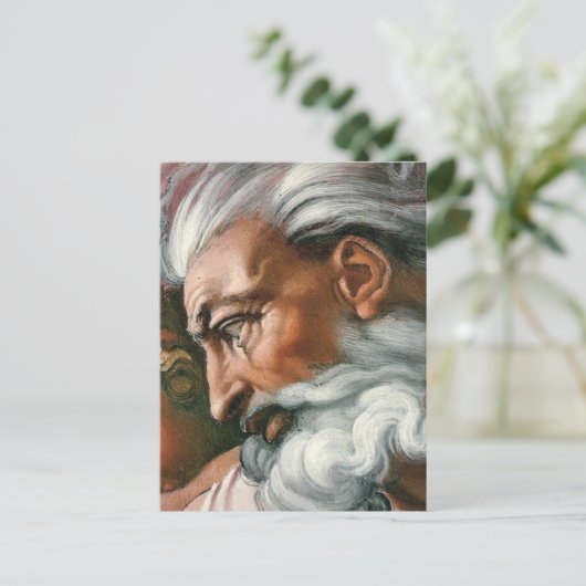 Michelangelo Creation Adam God Art Postkarte (Stehend Vorderseite)