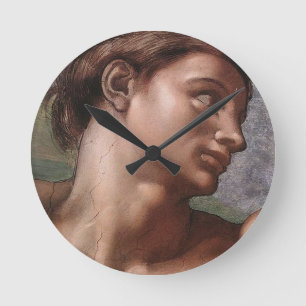 Michelangelo Creation Adam God Art Runde Wanduhr
