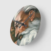 Michelangelo Creation Adam God Art Runde Wanduhr (Winkel)