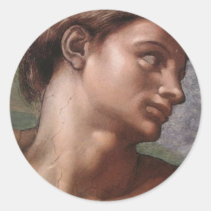 Michelangelo Creation Adam God Art Runder Aufkleber