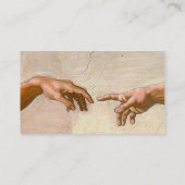 Michelangelo Creation Adam God Art Visitenkarte (Rückseite)