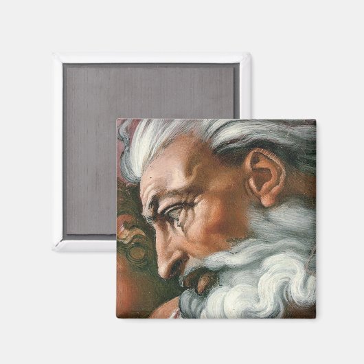 Michelangelo Creation Adam God Magnet (Vorderseite/Rückseite)