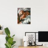 Michelangelo Creation Adam God Poster (Heimbüro)