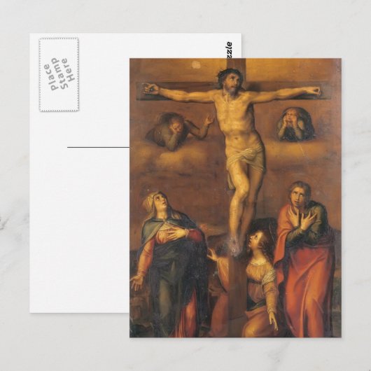 Michelangelo- Crucifixation Postkarte (Vorne/Hinten)
