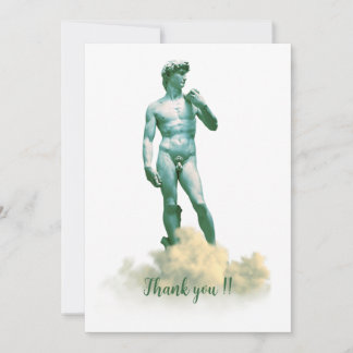 Michelangelo David Danke-Karte für Kunstliebhaber Einladung