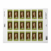 MICHELANGELO DAVID MIT ABSCHNITTLEAF ADRESSAUFKLEBER (Vorne)