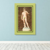 MICHELANGELO DAVID MIT ABSCHNITTLEAF LEINWANDDRUCK (Insitu (Holzboden))