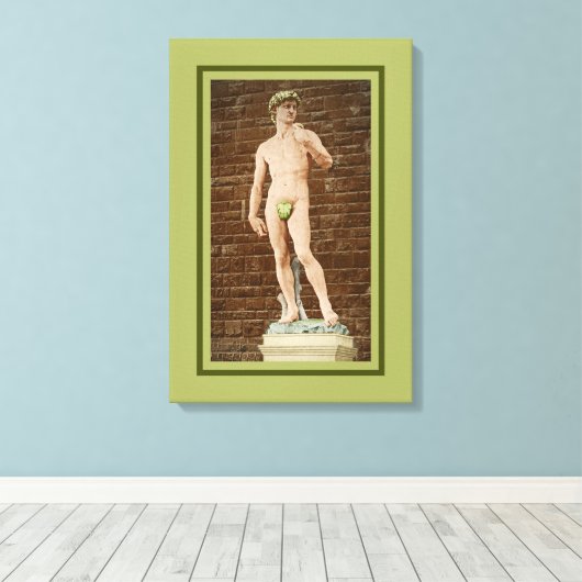 MICHELANGELO DAVID MIT ABSCHNITTLEAF LEINWANDDRUCK (Insitu (Holzboden))