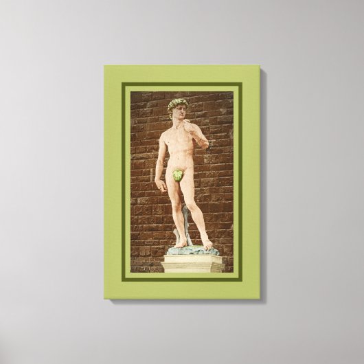 MICHELANGELO DAVID MIT ABSCHNITTLEAF LEINWANDDRUCK (Vorderseite)