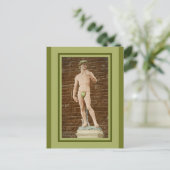 MICHELANGELO DAVID MIT ABSCHNITTLEAF POSTKARTE (Stehend Vorderseite)