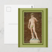 MICHELANGELO DAVID MIT ABSCHNITTLEAF POSTKARTE (Vorne/Hinten)