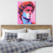 Michelangelo David Neon Pop Kunst, Dichtung und Mu Leinwanddruck (Insitu (Schlafzimmer))