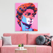 Michelangelo David Neon Pop Kunst, Dichtung und Mu Leinwanddruck (Insitu (Wohnzimmer))