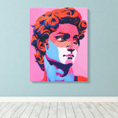 Michelangelo David Neon Pop Kunst, Dichtung und Mu Leinwanddruck (Insitu (Holzboden))