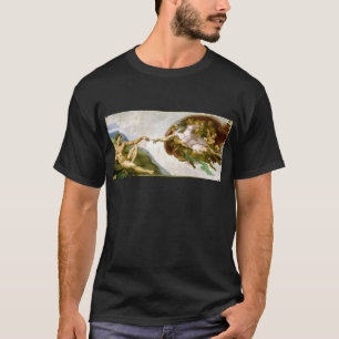 Michelangelo - Die Erschaffung Adams Malerei T-Shirt
