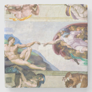 Michelangelo - Die Erschaffung Adams, Sixtinische Steinuntersetzer