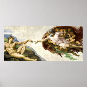 MICHELANGELO - Die Gründung von Adam 1512 Poster