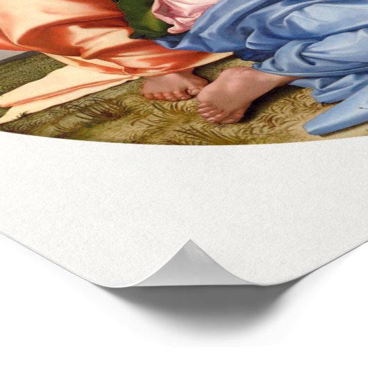 Michelangelo - Doni Tondo Poster (Ecke)