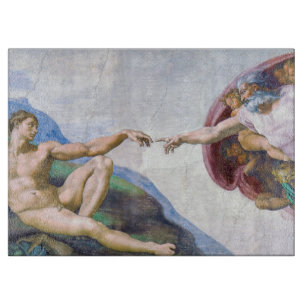 Michelangelo - Erschaffung Adams isoliert Schneidebrett