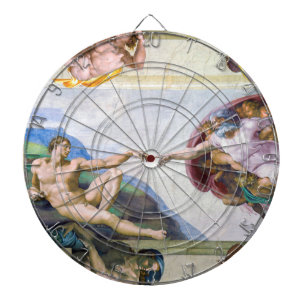 Michelangelo - Erschaffung Adams, Sixtinische Kape Dartscheibe