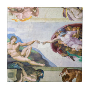 Michelangelo - Erschaffung Adams, Sixtinische Kape Fliese