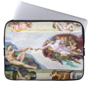 Michelangelo - Erschaffung Adams, Sixtinische Kape Laptopschutzhülle