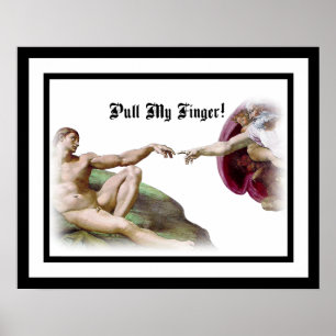 Michelangelo - Erschaffung des Menschen - Zieh an  Poster