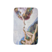 Michelangelo - Erschaffung von Adam Abgeschieden Badematte (Vorderseite Vertikal)